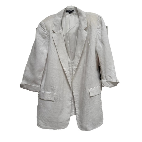 Harvé Benard Jackets & Blazers - Harve Benard NWT White Linen Jacket Blazer Size 14 Lined  Pockets Linen Blend‎